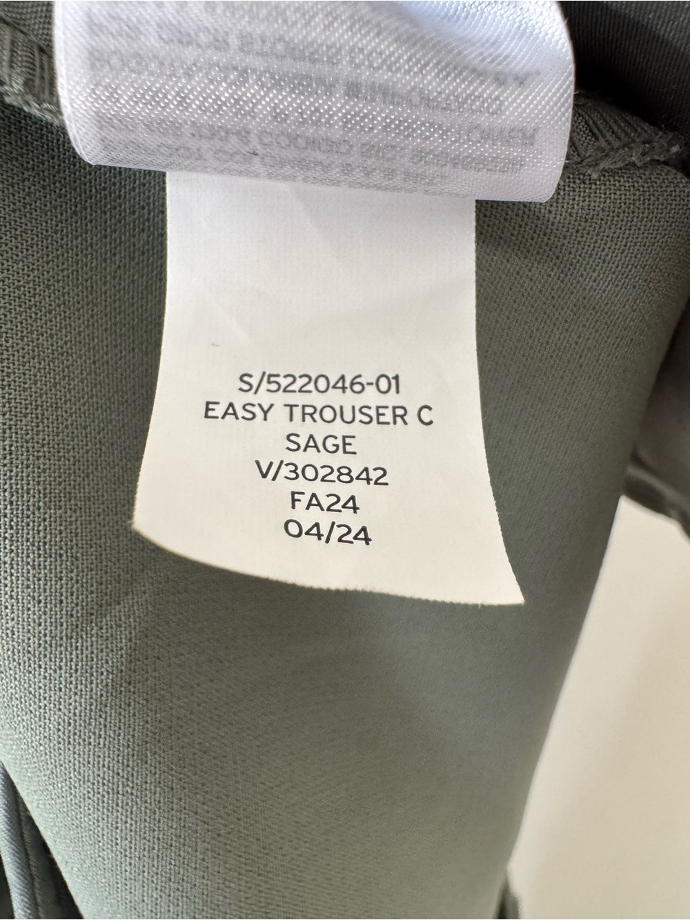 Gap Easy Trouser Wide Leg Cargo Pants Sage Green Utility Office sz 14 - Picture 11 of 12